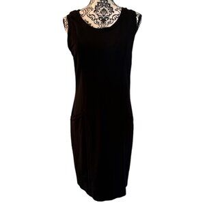 Lynn Ritchie Silver Women Black Career Cocktail Dress Pockets size medium